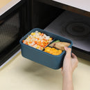 Axyaa Portable Lunch Bento Box with Spoon & Chopsticks - Leakproof Wheat Straw Container