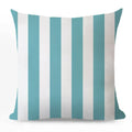 Axyaa Blue Geometric Cotton Linen Pillow Cover for Luxury Home Decor