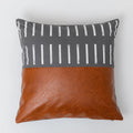 Axyaa Brown Faux Leather Pillow Cover - Home Decor, Couch, Bed - 45x45cm, 35x50cm