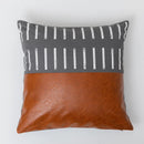 Axyaa Brown Faux Leather Pillow Cover - Home Decor, Couch, Bed - 45x45cm, 35x50cm