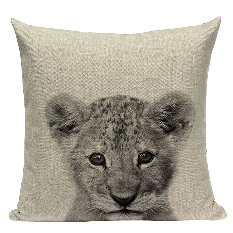Axyaa Animal Print Cushion Covers - High Quality Decorative Pillows for Sofa