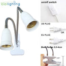 Axyaa 360° Flexible Desk Lamp Holder with E27 Base and On/Off Switch
