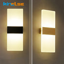 Axyaa Mini LED Acrylic Wall Lamp: Simple Bedroom Sconce, Living Room Bedside Light