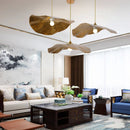 Axyaa Golden Iron Lotus Leaf Chandelier for Coffee Shop & Bedroom
