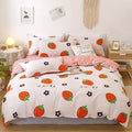 Axyaa Strawberry Pink Bedding Set: Queen & King Size Luxury Duvet Cover Set & Sheets