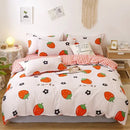 Axyaa Strawberry Pink Bedding Set: Queen & King Size Luxury Duvet Cover Set & Sheets