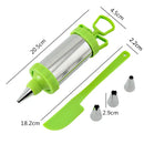Axyaa Stainless Steel Cookie Gun Set with Icing Nozzles - Baking Tools