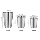 Axyaa Stainless Steel Coffee Beer Mug Tea Water Drinking Cup Bar Drinkware