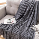 Axyaa Cozy Cable Knit Throw Blanket | Soft Knitted Sofa Blanket for Twin Queen Bed