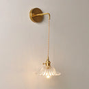 Axyaa Modern Glass Wall Lamp Sconce for Bedroom Decor, LED Bedside Light