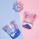 Axyaa Sakura Mount Fuji Glass Tea Cup - Double Bottom Drinkware