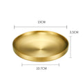 Axyaa Double Layer Stainless Steel Dinner Plates for Stylish Food Storage.