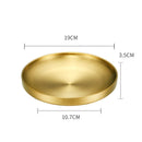 Axyaa Double Layer Stainless Steel Dinner Plates for Stylish Food Storage.