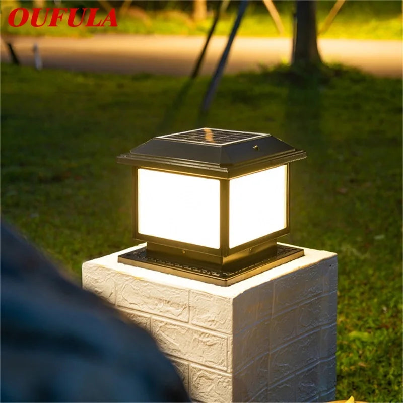 Axyaa Solar Post Lamp Wall Lights Remote Control IP65 Waterproof LED