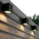 Axyaa LED Aluminum Outdoor Wall Lamp Waterproof for Home Stair Bedroom Bathroom Lighting