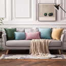 Velvet Tassel Throw Pillow Cover for Couch & Sofa - Axyaa Branded Luxe Accent Cushions