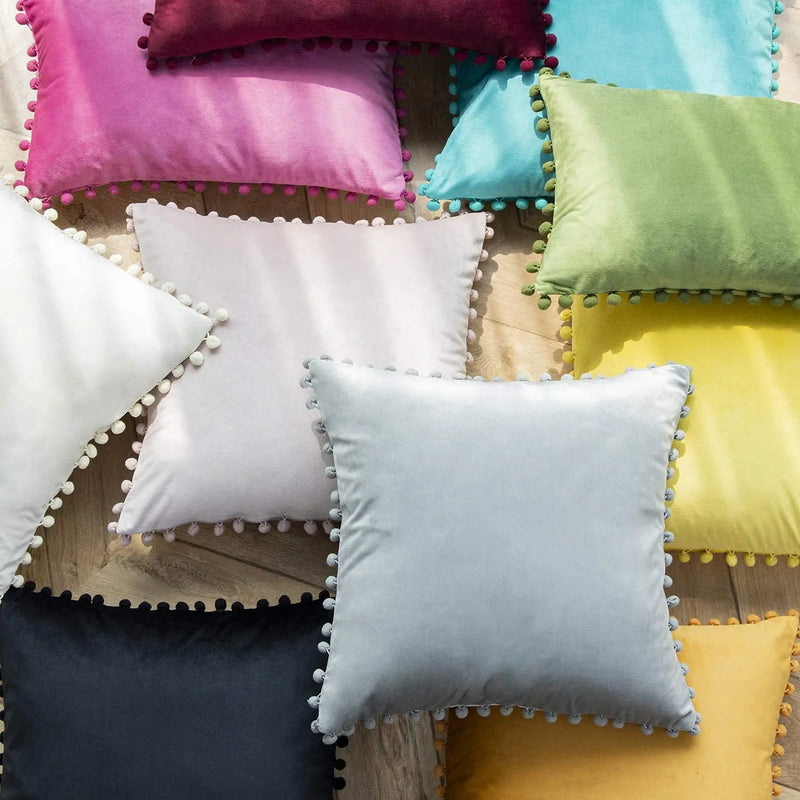 Axyaa Velvet Cushion Covers: Nordic Style Sofa Throw Pillowcase, 45x45 Home Decor