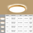 Axyaa Modern Nordic Solid Wood LED Ceiling Light for Master Bedroom, Ultra-thin Narrow Let Room Lamp