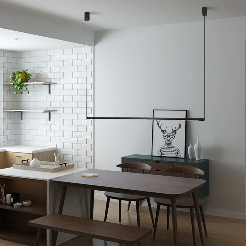 Nordic Designer Linear Pendant Light for Kitchen Island and Dining Table by Axyaa.