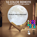 Axyaa Moon Lamp Night Light - Personalized Photo & Text Customization
