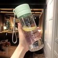 Axyaa Frosted Plastic Water Bottle with Tea Strainer, BPA-Free, Sporty, Portable, Large Capacity