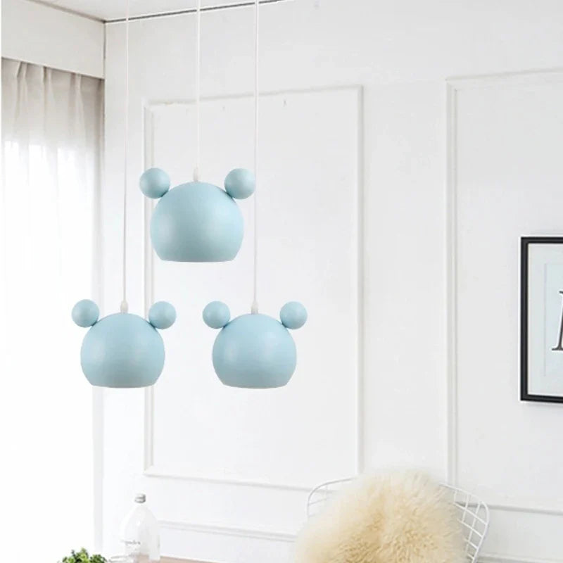 Axya Nordic Mickey Kids Room Pendant Lamp - Creative Cartoon Design