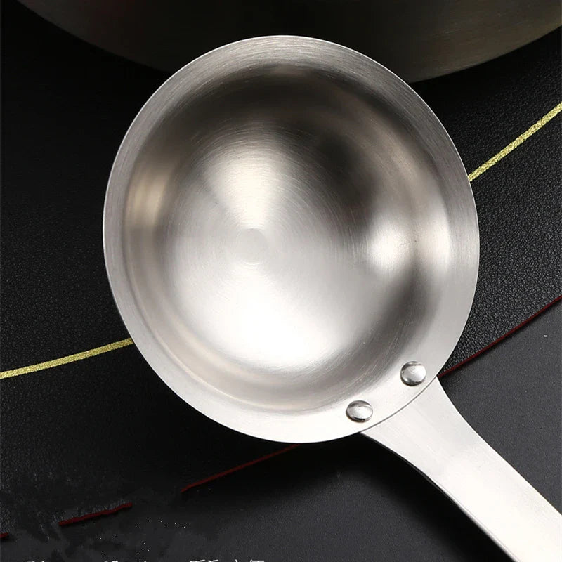 Axyaa Stainless Steel Soup Spoon Colander Strainer Skimmer for Home Cooking