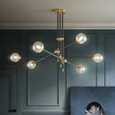 Axyaa Geometric Glass Ball Chandelier Pendant Lights LED Lighting - North Magic Bean Style