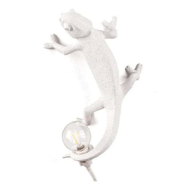 Nordic Chameleon LED Wall Lamp by Axya - Resin Animal Night Light