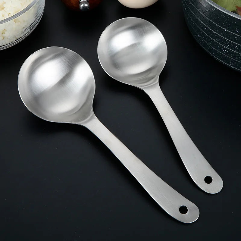 Axyaa Stainless Steel Long Handle Soup Spoon