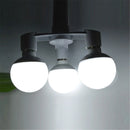 Axyaa White 3-in-1 E27 Lamp Holder Converters - 2 Pack