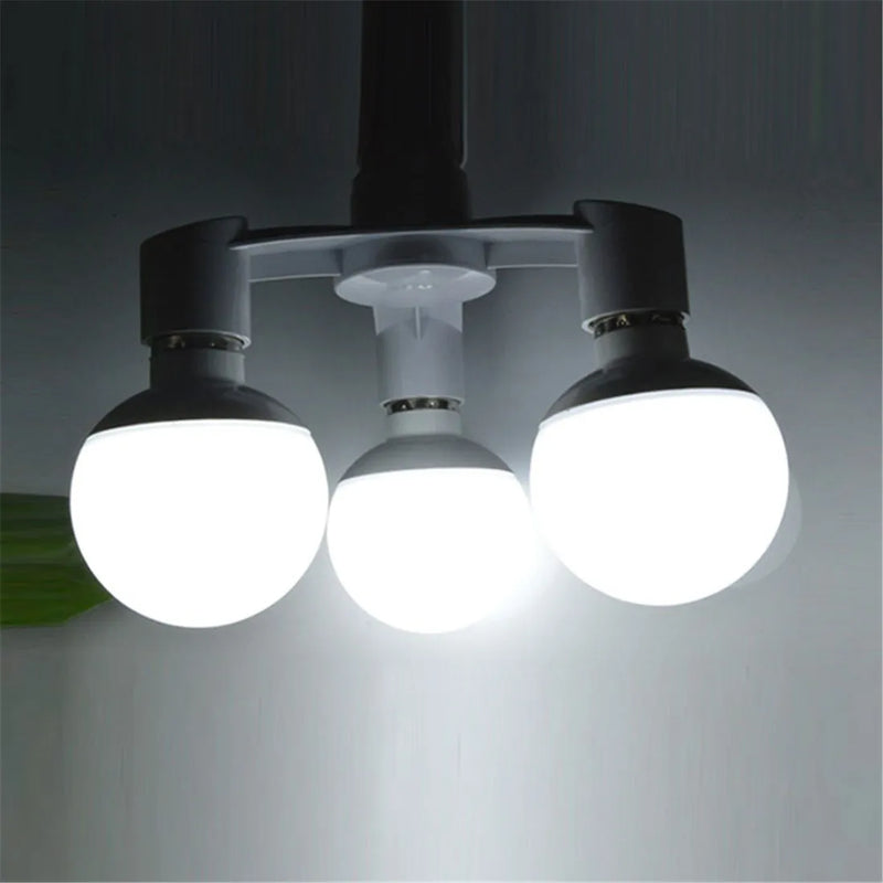 Axyaa White 3-in-1 E27 Lamp Holder Converters - 2 Pack