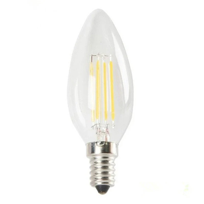 Axyaa Frosted Crystal Candle LED Bulb - Warm White Filament Light