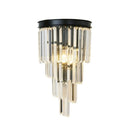 Axyaa Black Gold Crystal Wall Sconce - Elegant Home Decor Lighting