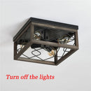 Axyaa Industrial Style Wood Art Ceiling Lamp for Living Room, Bedroom, Dining Room