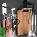 Axya Gold Metal Kitchen Shelf with 360° Rotation Hooks - Nordic Design