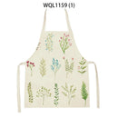 Axyaa Green Leaves Kitchen Apron - Elegant Floral Cooking & Baking Chef Apron