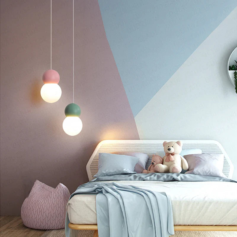 Axya Nordic Glass Pendant Lamp for Home Indoor Decor - 4 Colors