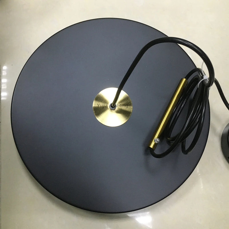 Axyaa Nordic Metal LED Pendant Lights for Kitchen Island, Modern Round Hanging Lamp in Black, White, Blue