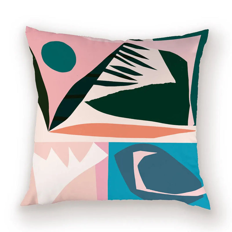 Axyaa Abstract Splice Pattern Pillow Case Bohemian Cushion Cover