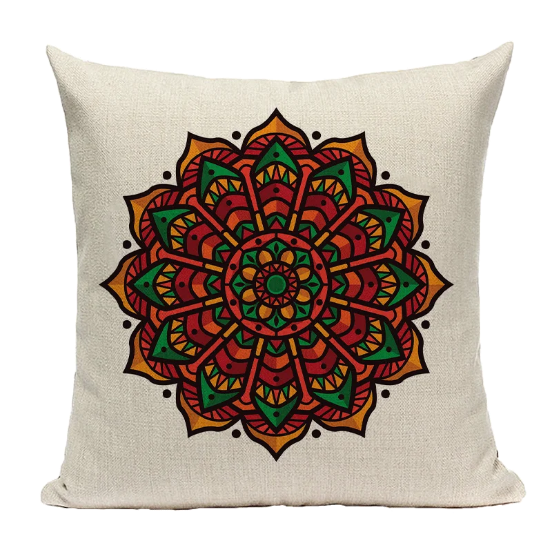 Bohemian Linen Cushion Cover 45x45 for Sofa - Axyaa Brand Home Decor