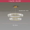 Axyaa Luxury Crystal Chandelier with LED Dimming for Villa Staircase