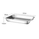 Axyaa Stainless Steel BBQ Tea Serving Tray Steamed Rice Sausage Plate Grill Meat Utensils