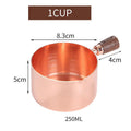 Axyaa Stainless Steel Seasoning Cup with Wooden Handle - Kitchen Sauce Dish