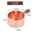 Axyaa Stainless Steel Seasoning Cup with Wooden Handle - Kitchen Sauce Dish
