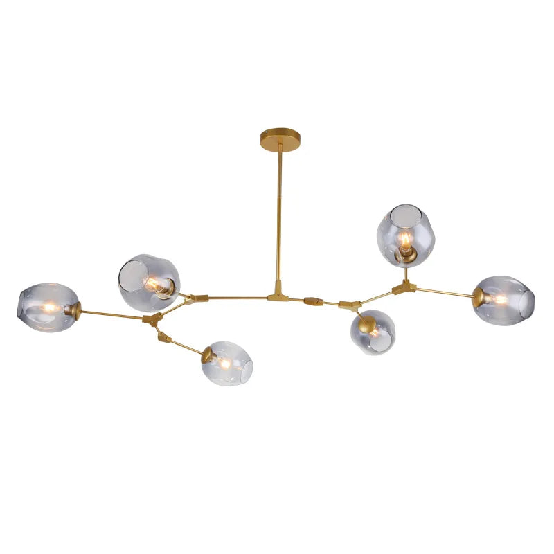 Axyaa Modern Glass Pendant Lights - Molecular Design Hanging Lamp for Dining Room Kitchen