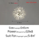 Axyaa Nordic Crystal Ball Ceiling Chandelier 3-Color Living Bedroom Lamp