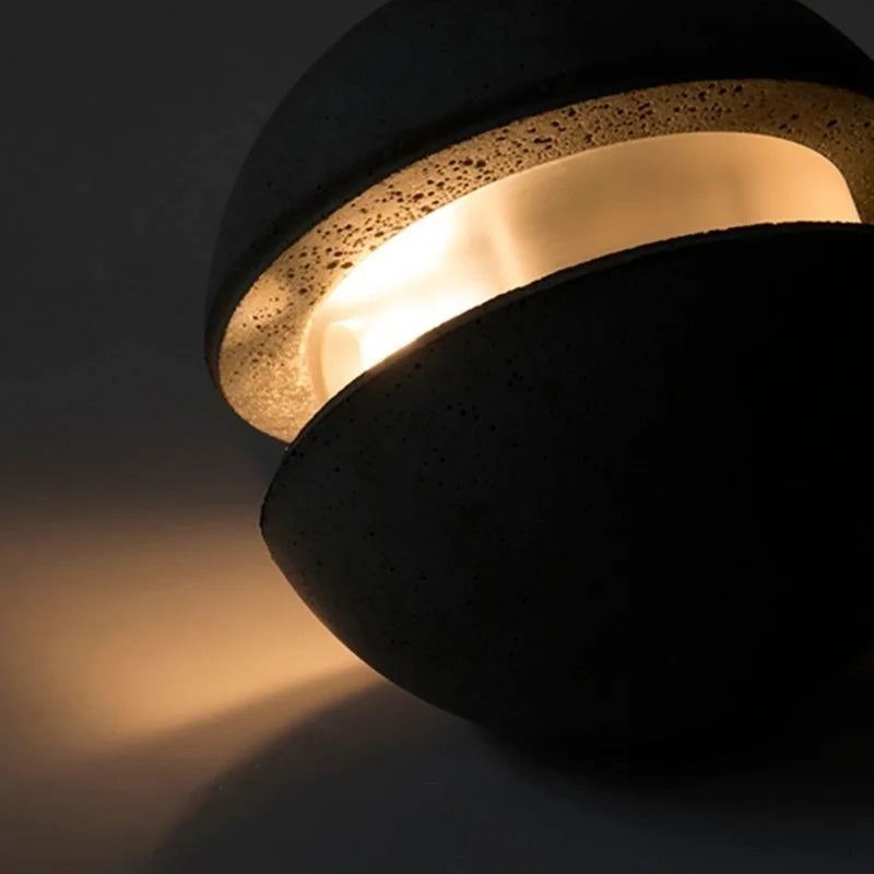 Axyaa Moon Cement Pendant Light: Industrial Style Minimalist Decor