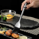 Axyaa Stainless Steel BBQ Oil Brush with Silicone Head and Anti-Scald Handle