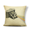 Axyaa Retro Record Camera Pillow Cover - 45X45CM